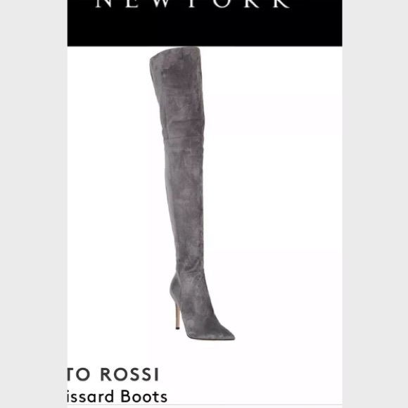 NEW $2640 GIANVITO ROSSI SUEDE LEATHER OVER KNEE THIGH HIGH CUISSARD BOOTS RARE - Picture 6 of 13